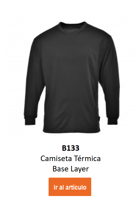 Imagen de la camiseta Thermo Baselayer Top B133 en color negro.