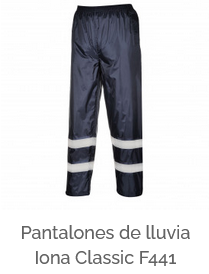 Pantalón impermeable clásico IONA F441 con enlace que lleva a la página del artículo.