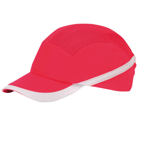 Gorra antigolpes ventilada PW69 de color rojo