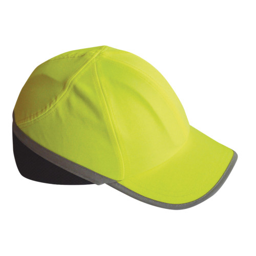 Gorra antigolpes de alta visibilidad PW79 de color amarillo fluorescente