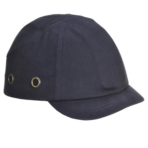 Gorra antigolpes PW89 de color negro con visera corta