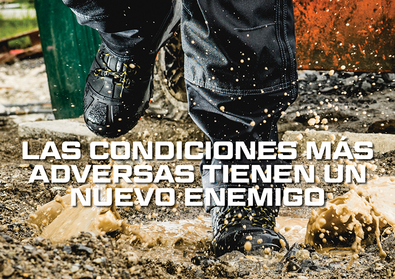 Zapatos de seguridad Portwest impermeables en clima lluvioso