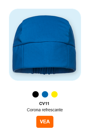 Imagen de la tapa de enfriamiento CV11 en azul. Se proporciona un enlace a la página del artículo.