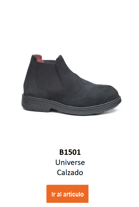 Imagen del zapato ESD Universe B1501 en negro. Enlace a la página del producto disponible.