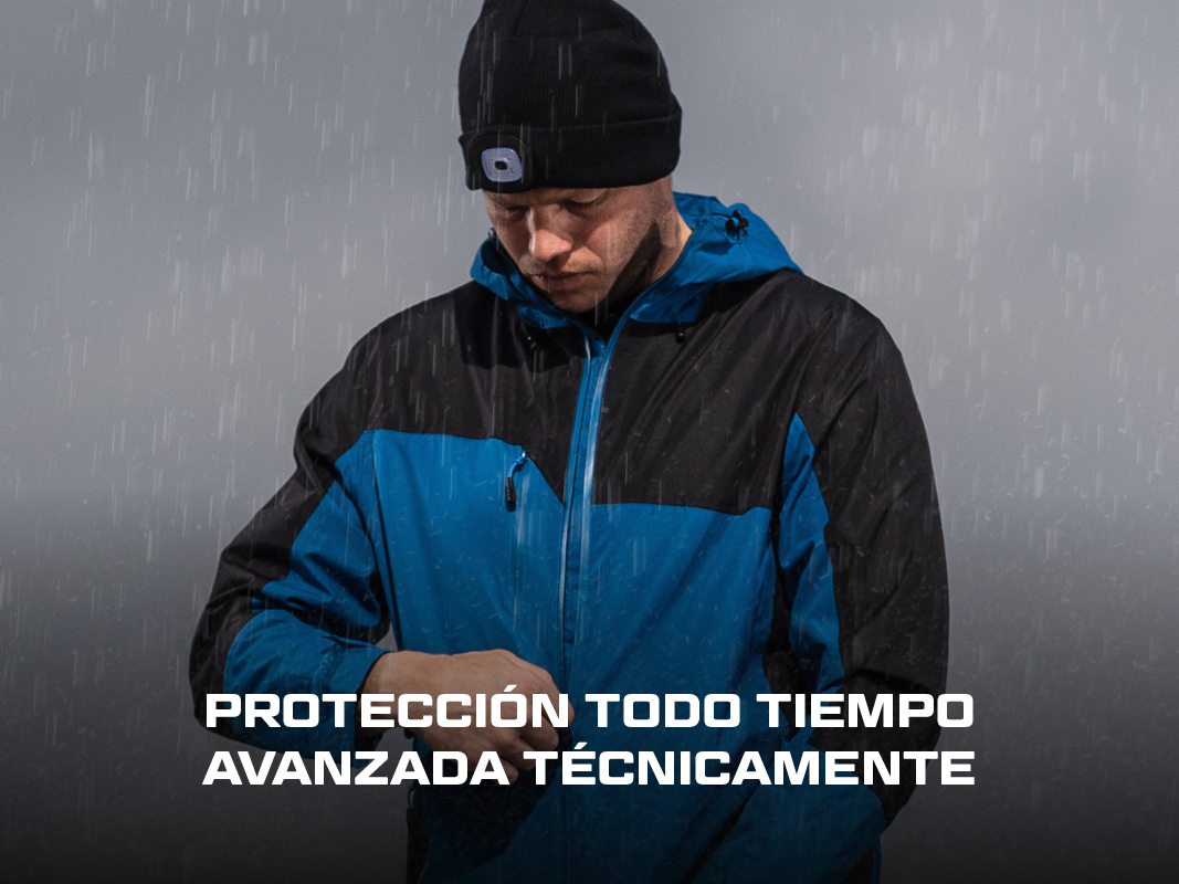 Hombre con chaqueta Portwest para todo clima