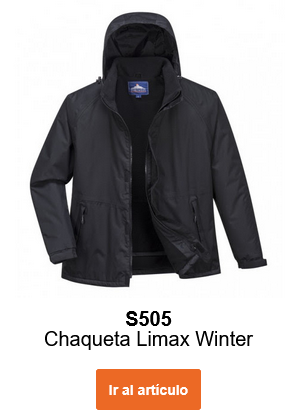 Imagen de la chaqueta Limax S505 en color negro.