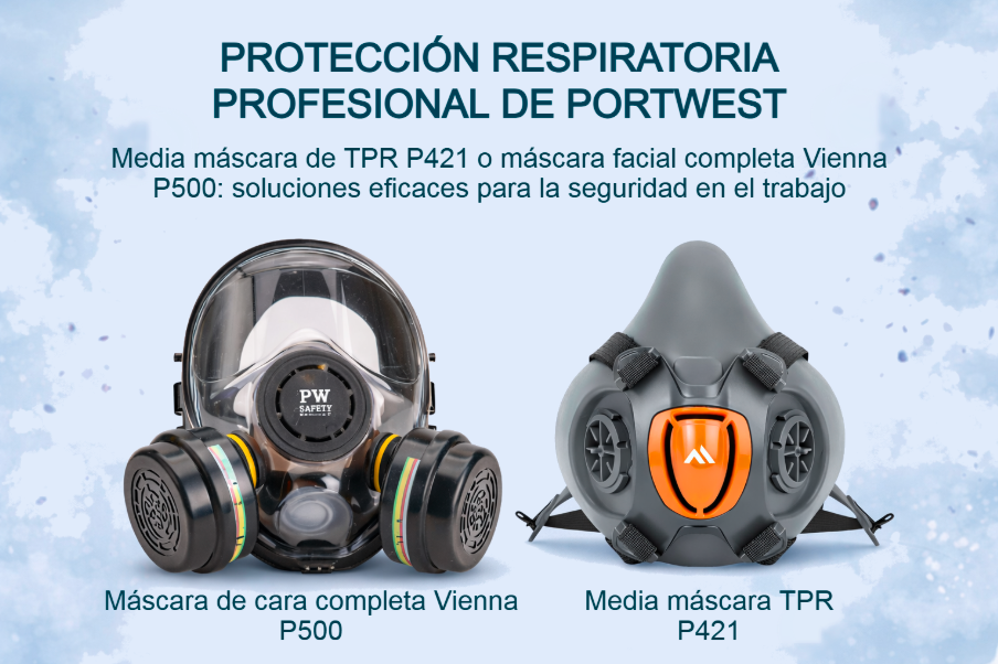 Gr&aacute;fico que muestra las dos m&aacute;scaras P500 y P421. Incluye un enlace a ambos art&iacute;culos y a los filtros compatibles.
