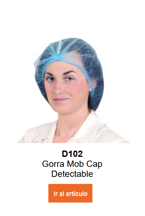 Imagen de la red para el cabello detectable D102 en color azul.