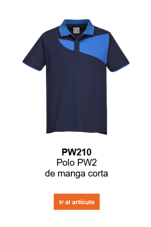 Imagen del polo PW2 Cotton Comfort PW210 en azul/royal. Enlace al artículo.