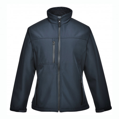 Imagen de la chaqueta softshell de mujer Charlotte TK41 en color azul con enlace al artículo.