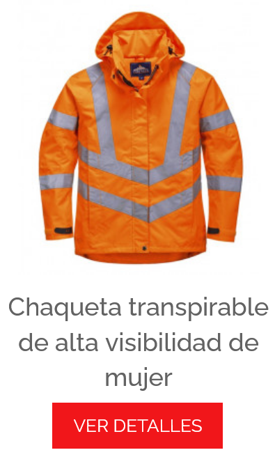 Chaqueta transpirable de alta visibilidad para mujer con enlace al artículo.