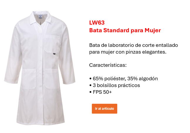 Imagen del abrigo estándar de mujer LW63 en color blanco con un pequeño texto informativo y un enlace que lleva a la página del artículo.