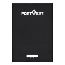 Almohadilla para arrodillarse Total Comfort Portwest KP15 en negro con asa integrada. Hay un enlace a la p&aacute;gina del art&iacute;culo.