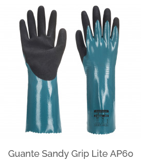 Guantes Grip Lite con puño AP60 en color azul-negro con enlace al artículo.